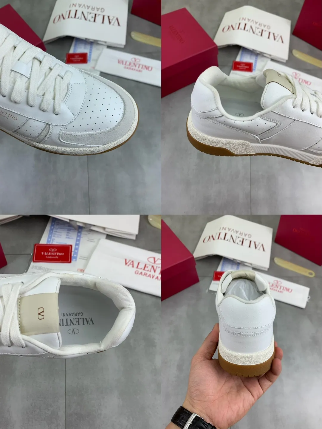Men's men's shoes 💰P660 new top version of Valentino couple's bread shoes! Valentino Joie de Jouer series Velcro thick sole bread shoes couple style casual sports shoes white shoes original purchase development and production Joie de Jouer series simple style without losing style. The pure white base is paired with fresh green and soft beige, and the unique Velcro design highlights your personality. Every detail tells fashion and quality, wear it, take a confident step, and start the trend journey ✔️Fabric: Original customized imported first-layer cowhide ✔️Inner lining: Original customized soft sheepskin lining ✔️Outsole: Original molded non-slip TPU material ✔️Sole thickness: 3.5CM ✔️Size: Women's 35-41 Men's 38-46 (38. Male, 41 female, 46 non-refundable